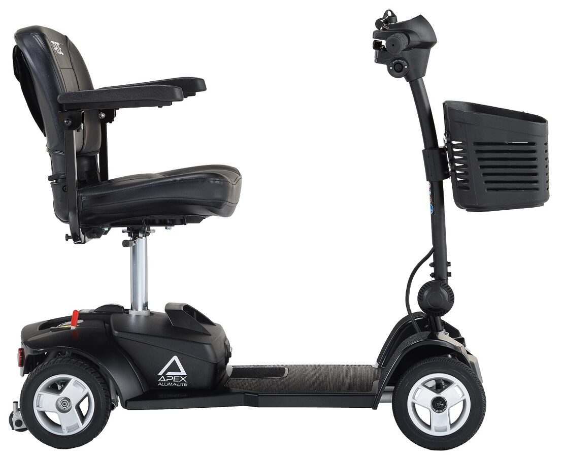 Elektriskais mobilitātes skūteris PRIDE GO GO Apex AlumaLite cilvēkiem ar īpašām vajadzībām, 4 riteņi, 17Ah